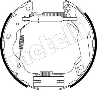 Metelli 51-0212 - Комплект тормозных колодок, барабанные autosila-amz.com