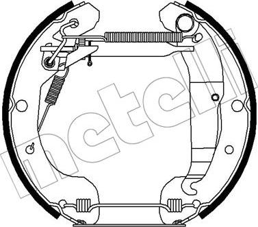 Metelli 51-0281 - Комплект тормозных колодок, барабанные autosila-amz.com