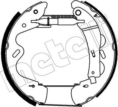 Metelli 51-0283 - Комплект тормозных колодок, барабанные autosila-amz.com