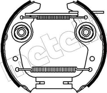 Metelli 51-0239 - Комплект тормозных колодок, барабанные autosila-amz.com