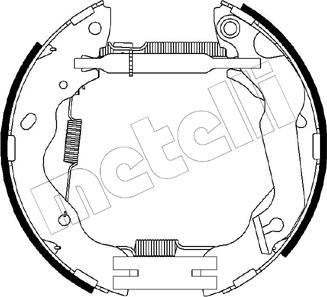 Metelli 51-0236 - Комплект тормозных колодок, барабанные autosila-amz.com