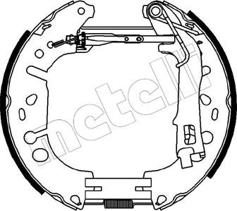 Metelli 51-0224 - Комплект тормозных колодок, барабанные autosila-amz.com