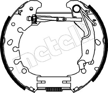 Metelli 51-0225 - Комплект тормозных колодок, барабанные autosila-amz.com