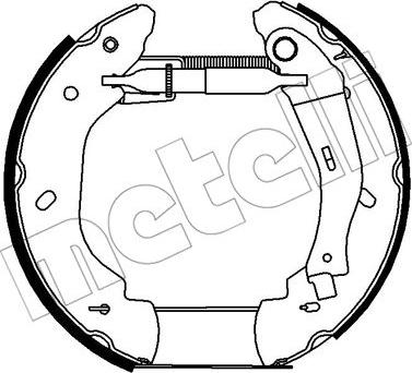 Metelli 51-0272 - Комплект тормозных колодок, барабанные autosila-amz.com