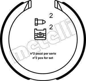 Metelli 53-0491K - Комплект тормозов, ручник, парковка autosila-amz.com