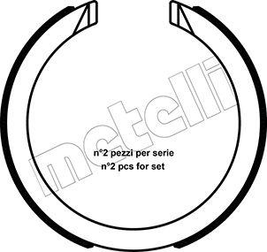Metelli 53-0491 - Комплект тормозов, ручник, парковка autosila-amz.com