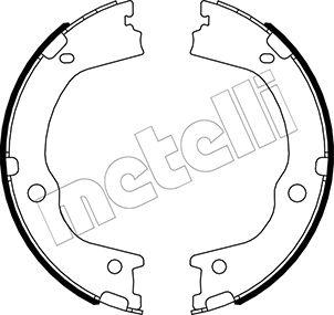 Metelli 53-0498 - Комплект тормозов, ручник, парковка autosila-amz.com