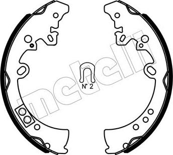 Metelli 53-0445J - Комплект тормозных колодок, барабанные autosila-amz.com