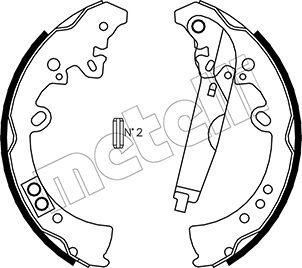 Metelli 53-0445 - Комплект тормозных колодок, барабанные autosila-amz.com