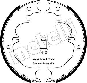 Metelli 53-0441 - Комплект тормозов, ручник, парковка autosila-amz.com