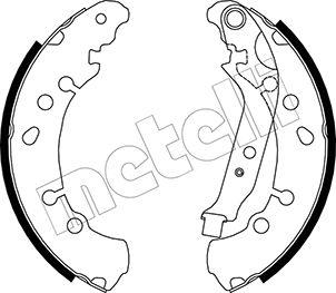 Metelli 53-0454 - Комплект тормозных колодок, барабанные autosila-amz.com