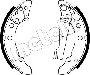 Metelli 53-0465 - Комплект тормозных колодок, барабанные autosila-amz.com