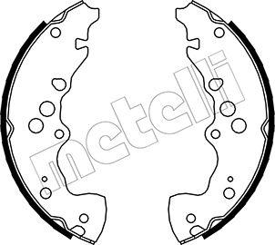 Metelli 53-0405 - Комплект тормозных колодок, барабанные autosila-amz.com