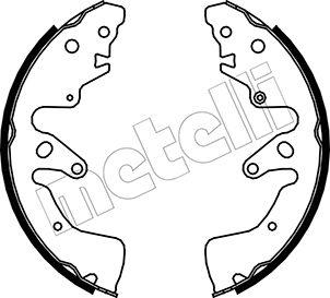 Metelli 53-0407 - Комплект тормозных колодок, барабанные autosila-amz.com