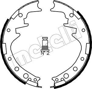 Metelli 53-0413 - Комплект тормозных колодок, барабанные autosila-amz.com