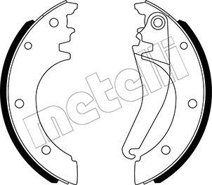 Metelli 53-0486 - Комплект тормозных колодок, барабанные autosila-amz.com