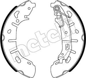 Metelli 53-0487 - Комплект тормозных колодок, барабанные autosila-amz.com