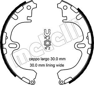 Metelli 53-0433 - Комплект тормозных колодок, барабанные autosila-amz.com