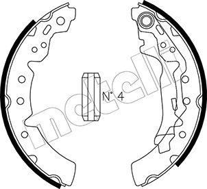 Metelli 53-0432 - Комплект тормозных колодок, барабанные autosila-amz.com