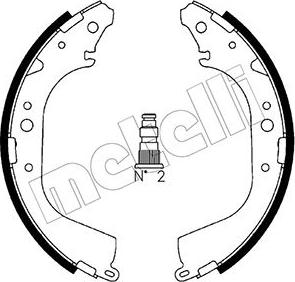 Metelli 53-0421 - Комплект тормозных колодок, барабанные autosila-amz.com