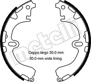 Metelli 53-0422 - Комплект тормозных колодок, барабанные autosila-amz.com