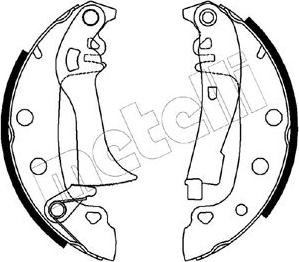 Metelli 53-0555 - Комплект тормозных колодок, барабанные autosila-amz.com