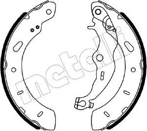 Metelli 53-0563 - Комплект тормозных колодок, барабанные autosila-amz.com