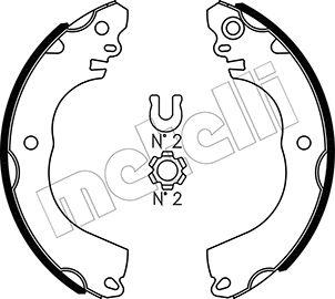 Metelli 53-0509 - Комплект тормозных колодок, барабанные autosila-amz.com