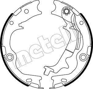 Metelli 53-0502 - Комплект тормозов, ручник, парковка autosila-amz.com