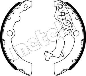 Metelli 53-0518 - Комплект тормозных колодок, барабанные autosila-amz.com