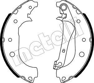 Metelli 53-0531 - Комплект тормозных колодок, барабанные autosila-amz.com