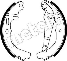 Metelli 53-0612 - Комплект тормозных колодок, барабанные autosila-amz.com