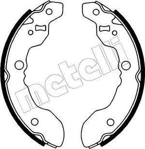 Metelli 53-0631 - Комплект тормозных колодок, барабанные autosila-amz.com