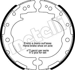 Metelli 53-0637 - Комплект тормозов, ручник, парковка autosila-amz.com