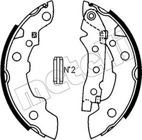 Metelli 53-0623 - Комплект тормозных колодок, барабанные autosila-amz.com