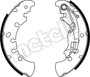 Metelli 53-0091 - Комплект тормозных колодок, барабанные autosila-amz.com