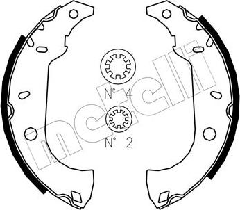 Metelli 53-0067J - Комплект тормозных колодок, барабанные autosila-amz.com