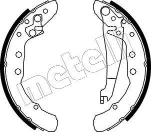 Metelli 53-0009 - Комплект тормозных колодок, барабанные autosila-amz.com