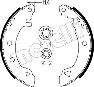 Metelli 53-0002 - Комплект тормозных колодок, барабанные autosila-amz.com