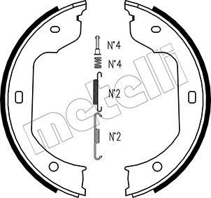 Metelli 53-0019K - Комплект тормозов, ручник, парковка autosila-amz.com