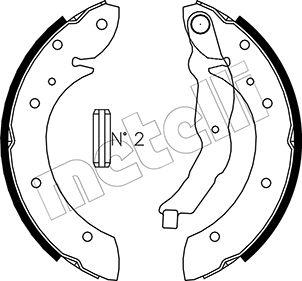 Metelli 53-0015 - Комплект тормозных колодок, барабанные autosila-amz.com