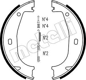 Metelli 53-0016K - Комплект тормозов, ручник, парковка autosila-amz.com