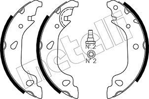 Metelli 53-0080 - Комплект тормозных колодок, барабанные autosila-amz.com