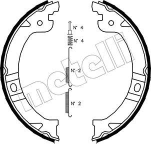 Metelli 53-0027K - Комплект тормозов, ручник, парковка autosila-amz.com