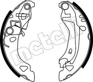 Metelli 53-0070 - Комплект тормозных колодок, барабанные autosila-amz.com