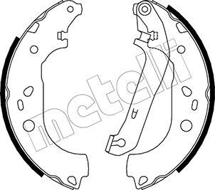 Metelli 53-0142 - Комплект тормозных колодок, барабанные autosila-amz.com