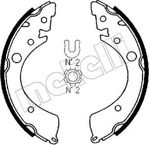 Metelli 53-0151 - Комплект тормозных колодок, барабанные autosila-amz.com