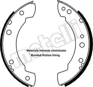 Metelli 53-0102 - Комплект тормозных колодок, барабанные autosila-amz.com