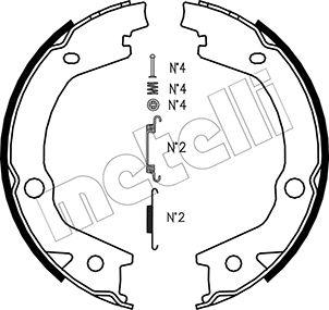 Metelli 53-0184K - Комплект тормозов, ручник, парковка autosila-amz.com