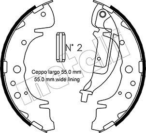 Metelli 53-0180 - Комплект тормозных колодок, барабанные autosila-amz.com